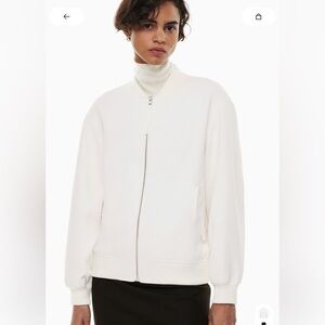 Aritzia Numbers Bomber Jacket in matte pearl. BRAND NEW